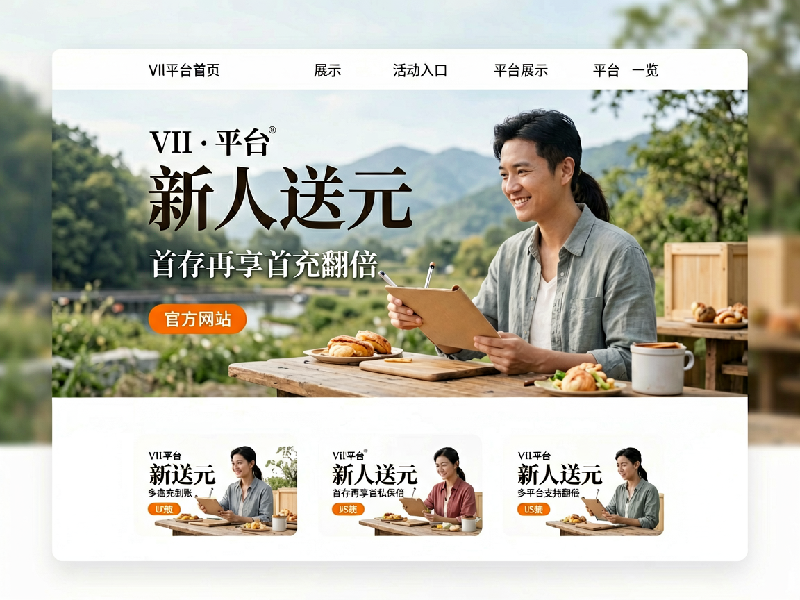 彩神Vll平台首页界面，展示导航栏与活动入口